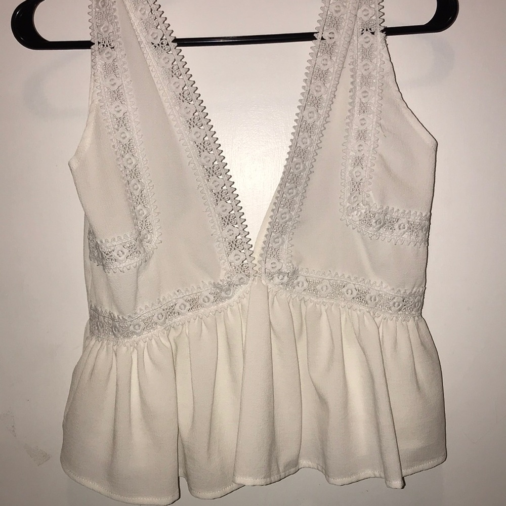 Low v-neck blouse